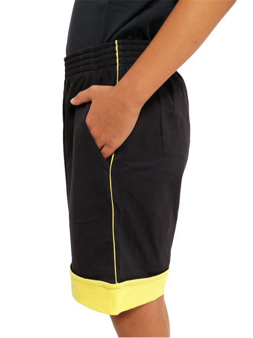 BERMUDA JERSEY DI COTONE IL CAPITANO SCUOLA | A15318BLU/GIALLO